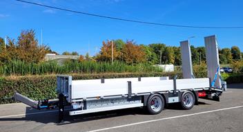 Remorque porte-engins tandem 2 essieux centraux - 20 tonnes de PTS